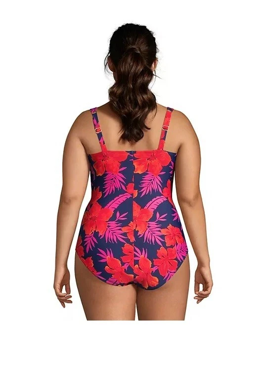 Lands end high 2025 neck swimsuit