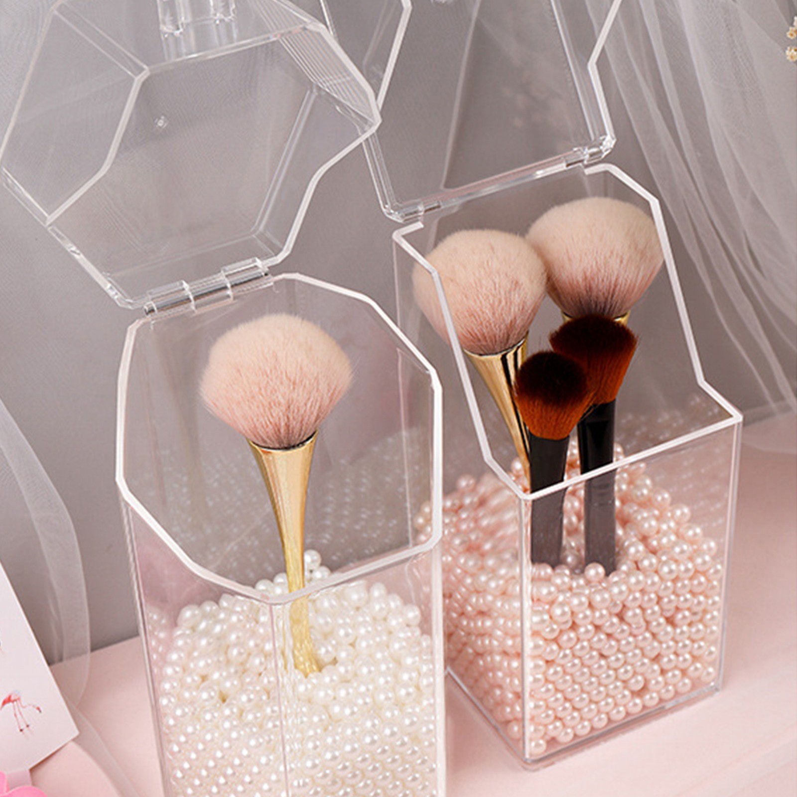 Makeup Brush Holders Multipurpose Acrylic Makeup Storage Box For Bathroom UK
