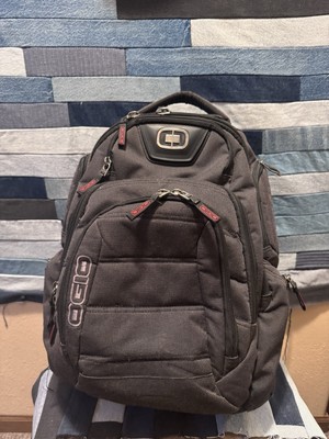 OGIO Renegade RSS Laptop Backpack - Black / Gray 600D Pindot  Embossed Front
