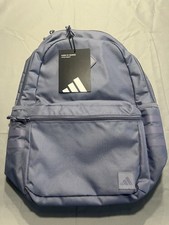 adidas Classic 3S Backpack Purple Grey Laptop School Travel Bag NWT