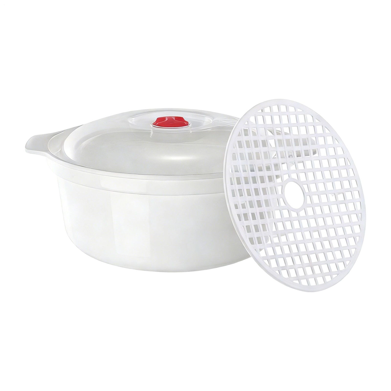 Steamer for Microwave Kitchen Cooking Containers with Lid and security-image