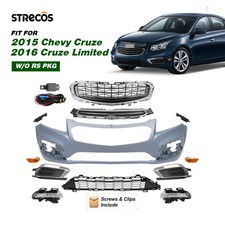 Front Bumper Cover Grille Kit For 2015 Chevy Cruze 2016 Cruze Limited Wo Rs Pkg Front Bumper Cover Grille Kit For 2015 Chevy Cruze 2016 Cruze Limited Wo Rs Pkg