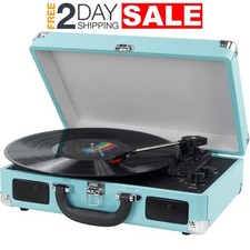 Maleta Tocadiscos De Vinilo Port til Con Receptor Bluetooth Altavoces Tornamesa