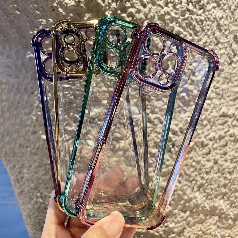 ShockProof Case For iPhone 16 Pro Max 15 14 13 12 11 Soft Plating Clear Cover - Image 2 of 4