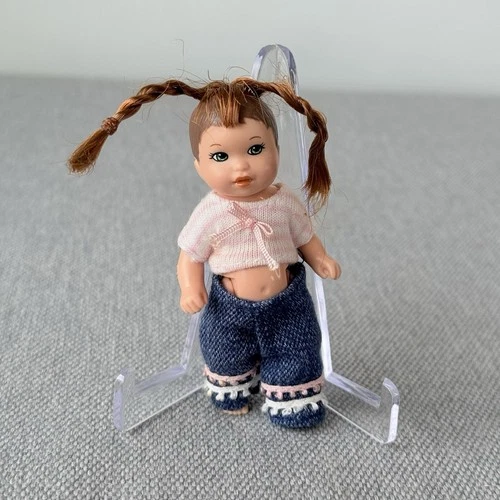 Barbie Happy Family Neighborhood Adorable Toddler Br. Pigtails Gr. Eyes Dressed