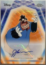 2026 TOPPS CHROME DISNEY NEON ~ PETE ~ ORANGE WAVE AUTO #'d 14/25 ~ JIM CUMMINGS
