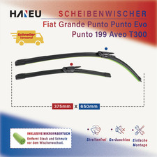 Scheibenwischer Vorne Satz für Fiat Grande Punto Abarth Punto Evo Aveo mit Tuch