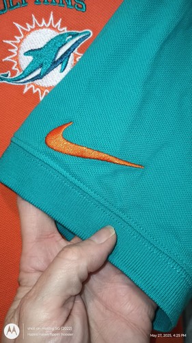 NFL Miami Dolphins Nike Nuevo con Etiquetas Polo Estilo Verde Azulado Naranja Para hombres Talla S Manga Corta - Imagen 10 de 16