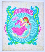VINTAGE 1970s Heat Transfer | Aquarius Zodiac Neow - Roach '70