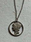 Vintage Mercury Dime Cut Out Necklace — photo 5