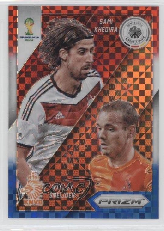 2014 Prizm World Cup Matchups Red White & Blue Power Plaid vs Sami Khedira 4z4