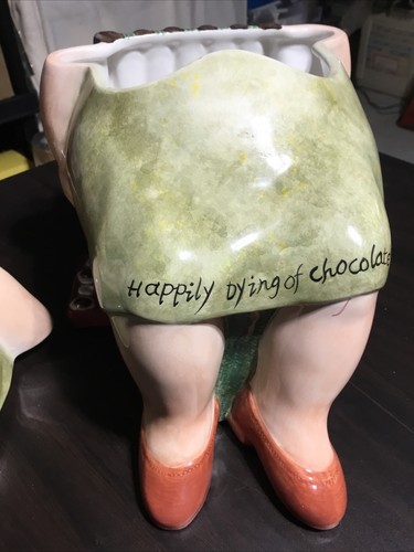 "Happily Dying Of Chocolate" Cookie Jar, Erika Oller, House Of Prill, 2002 - Picture 6 of 8