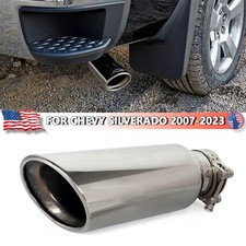 Chrome Angle Cut Dual Wall Exhaust Tip 5.3l For Chevy Silverado 2007-2023 Chrome Angle Cut Dual Wall Exhaust Tip 5.3l For Chevy Silverado 2007-2023