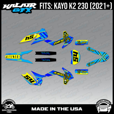 Graphics Kit for Kayo K2 230 (2021+) Pulse Series - Blue
