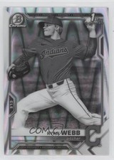 2021 Bowman Draft Chrome Black & White RayWave Refractor Ryan Webb #BDC-57 0l6e