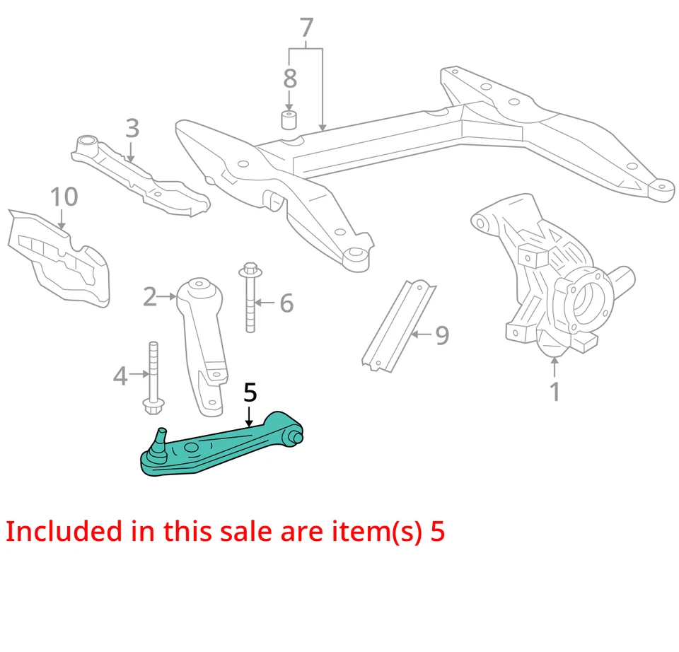 Brazo de control inferior brazo de control delantero modelo 997 compatible con 05-13 PORSCHE 911 605204 Foto 3 de 4