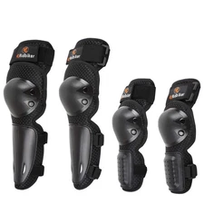 Kids Motocross Knee Shin Guard 2 in 1 Protector Elbow Pads Armor Set