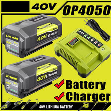 8.0Ah Battery 40 Volt for Ryobi 40V Lithium OP40602 Battery with LED / Charger