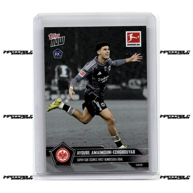 2025-26 Topps Now Bundesliga - Black #95 Ayoube Amaimouni-Echghouyab Rookie 4/10
