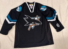 Youth Sz L/XL Vintage San Jose Sharks Koho Black Alternate Stitched NHL Jersey