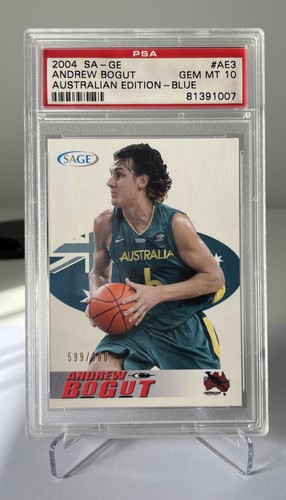 Andrew Bogut 2004 Sage Australian Edition - Blue # AE3 /600 PSA 10