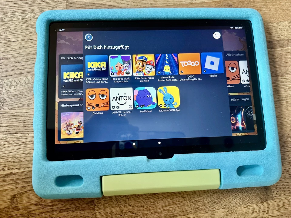 Amazon Fire HD 10 Kids Tablet (11.Generation) Aquamarin 32 GB sehr guter Zustand
