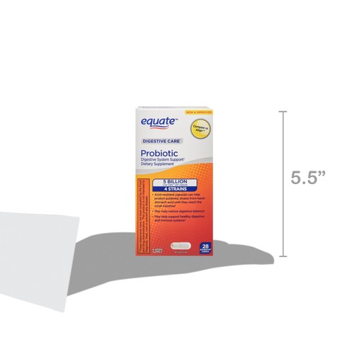 Equate Digestive Care Probiotic Capsules, 28 Count - Picture 9 of 11
