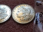 LOT OF 2 x 1881 - S, 1887-P UNC./ BU.  MORGAN 90 % SILVER DOLLAR COINS. LOT # 28 — photo 8
