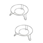 2 pcs Stainless Steel Pot Rack Steaming Stand Silver Steaming Rack Kitchen