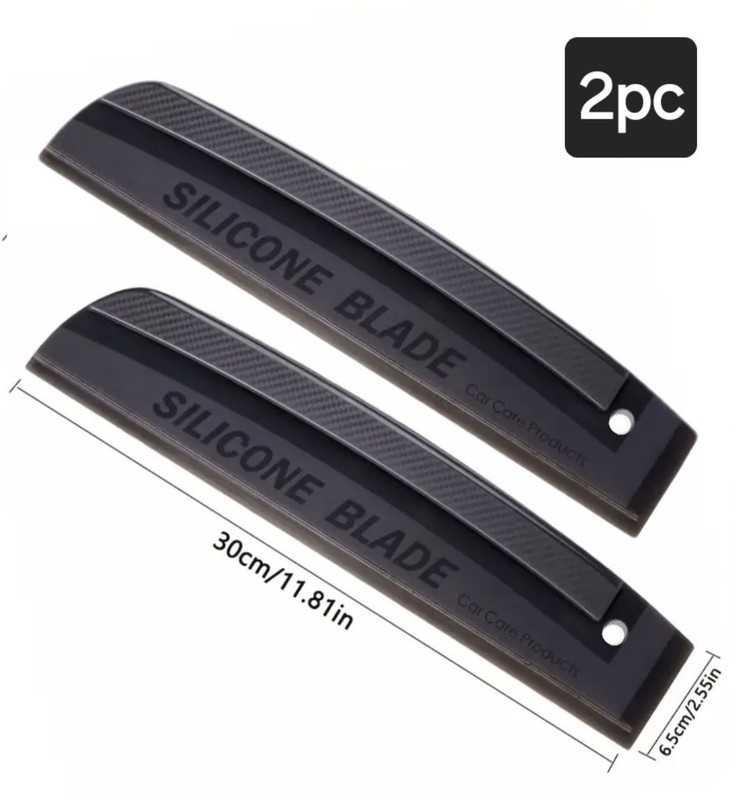 2pc Car Wash Window Wiper Squeegee, Kitchen Counter Water Shower Cleaner