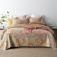 Enasal Cotton Bedspread Quilt Sets Reversible Bedding Coverlet Sets Comforter