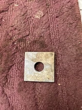 (25Ct) 2"x2" Galvanized Square Washer, 5/8" Hole Size, 10 Gauge, Metal