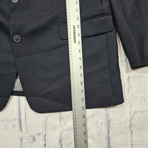 IZOD MENS 48L Regular Fit Navy Blue Two Button Blazer Sport Coat Suit Jacket - Picture 2 of 11