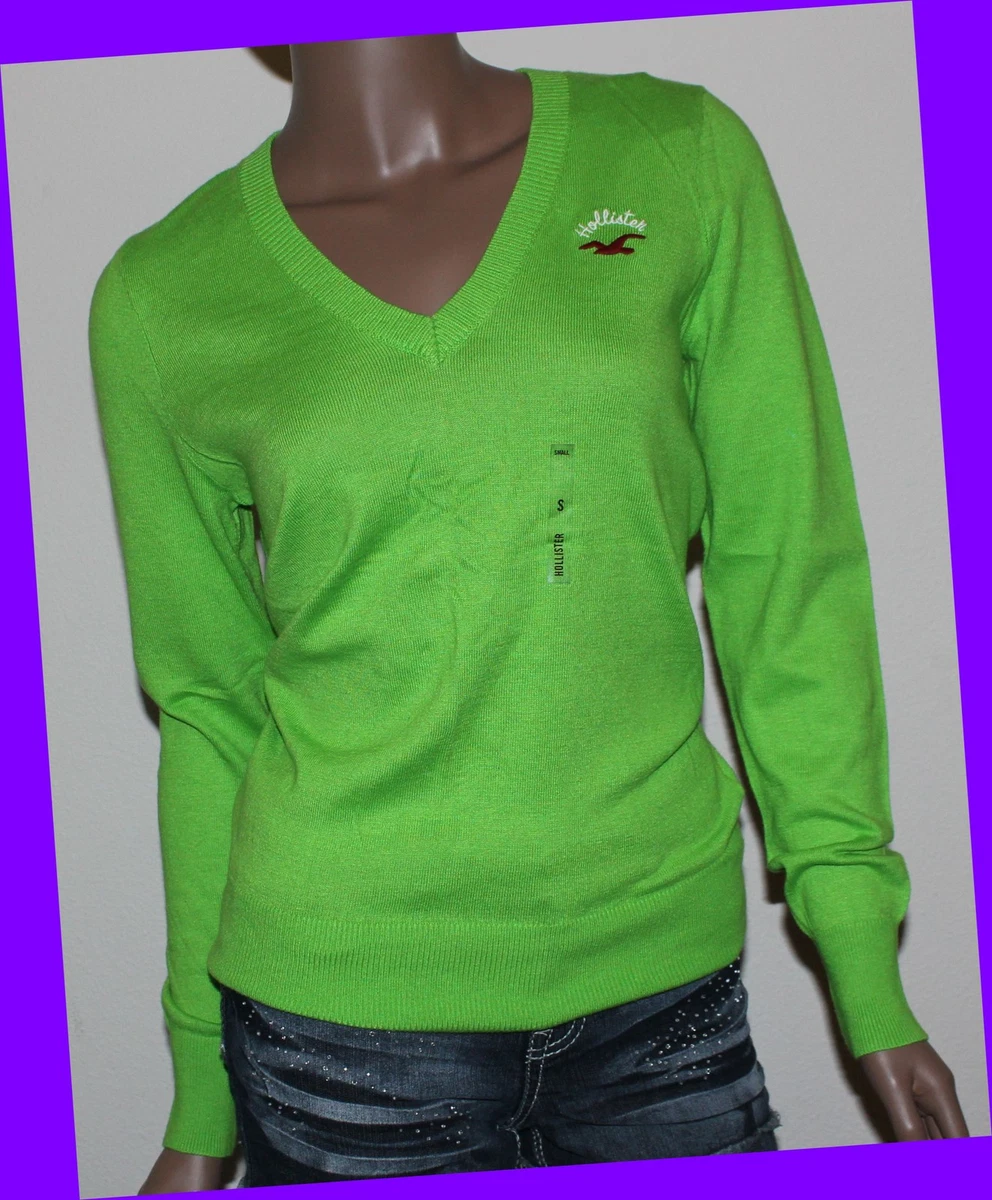 Green hollister sweater sale