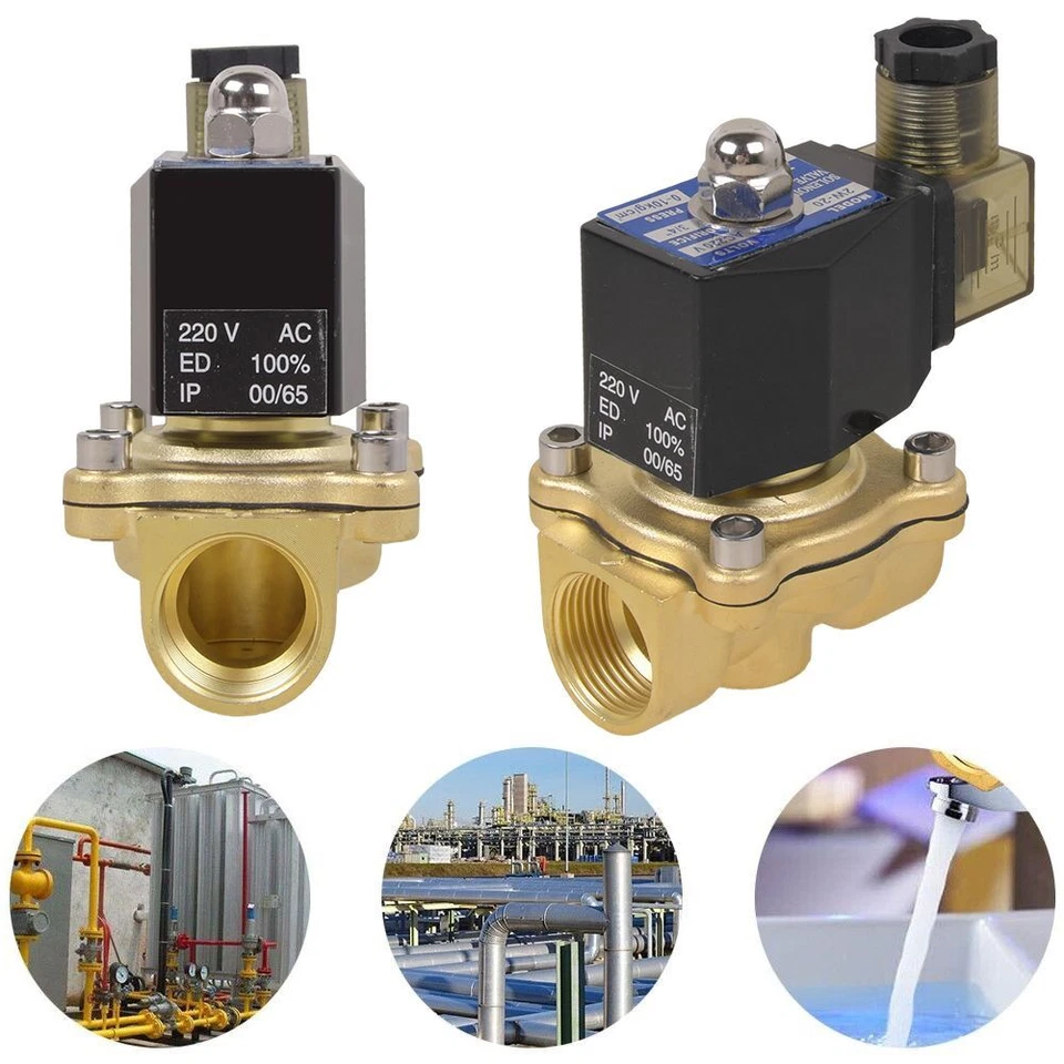Magnetventil Messing 3/4" 1/2" 1" 0-10 Bar NC Stromlos Geschlossen 230V Ventil - Bild 3 von 4