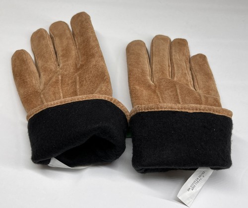 🆕 Guanti donna ISOTONER vera pelle marrone con fodera in pile taglia large NUOVI - Foto 6 di 11
