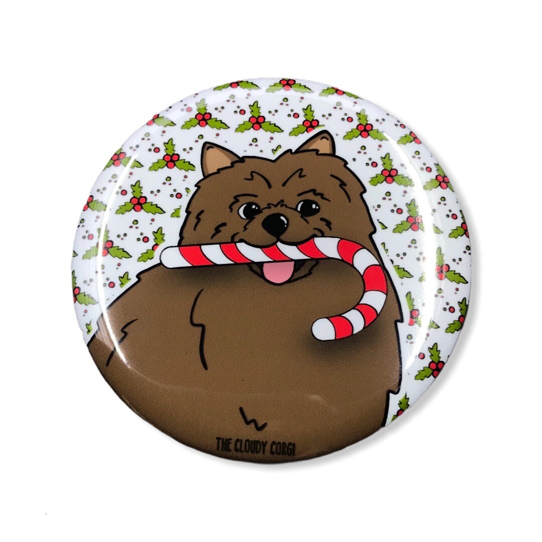 Bastone di Caramelle per Cani Pomerania Bottone di Natale Spilla Vacanze Accessori (Set di 4) foto 6