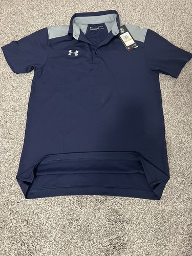 Under Armour Mens Navy Armour Colorblock Polo Sz US SM New with Tag - Picture 11 of 12