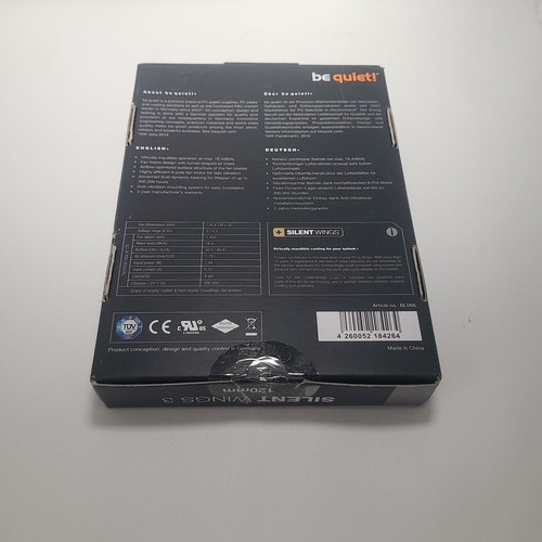 Be Quiet! Silent Wings 3 120mm Computer Fan 50 CFM Black Fluid Motor Bearing - Photo 2/6