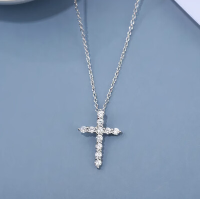 Buy PAVOI 14K Gold Plated Cubic Zirconia Cross Necklace for Women | Cross Faith Pendant Necklaces, 19 inches, 14K Gold Plated, Cubic Zirconia at