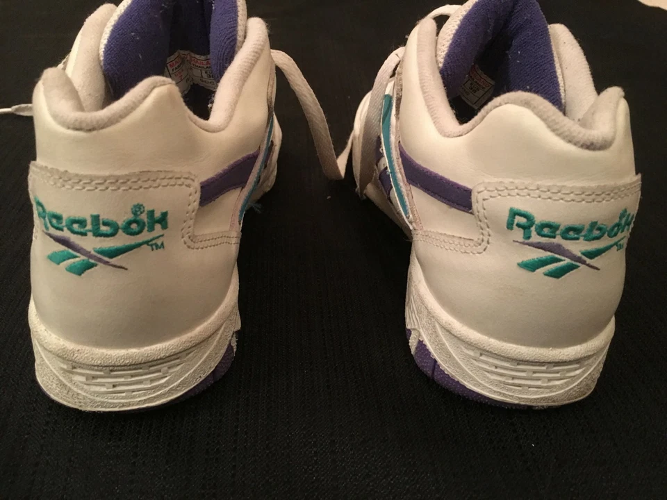 ZAPATOS REEBOK NETBALL DE CUERO BLANCO VINTAGE TALLA UK 5 US 7 EUR 38 Foto 4 de 4