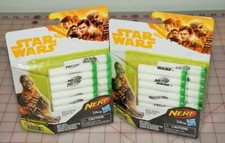 LOT OF 2 New Star Wars Solo Nerf GlowStrike Dart Refill Packs 28 DARTS TOTAL