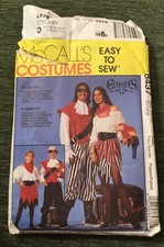 MCCALLS SEWING PATTERN 8437 OOP MISSES MENS PIRATE COSTUMES Size XL 42,44 