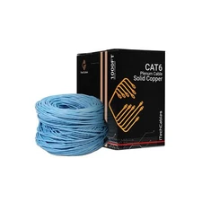 Cat6 Plenum 1000ft CMP Cable, Network Analyzer Test Passed, 4 Pair Pure Solid...