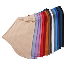 Women's Solid Color Headscarf Inner Hijab Turban Muslim Ladies Scarves Shawls