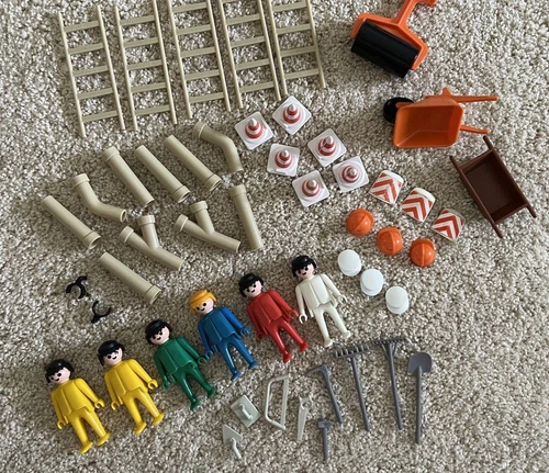Vintage 1976 Playmobil System Construction Worker Deluxe Set