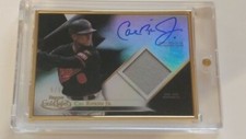 #5/5 Cal Ripken Jr. 2018 Topps Gold Label Golden Greats Framed Autograph Relics