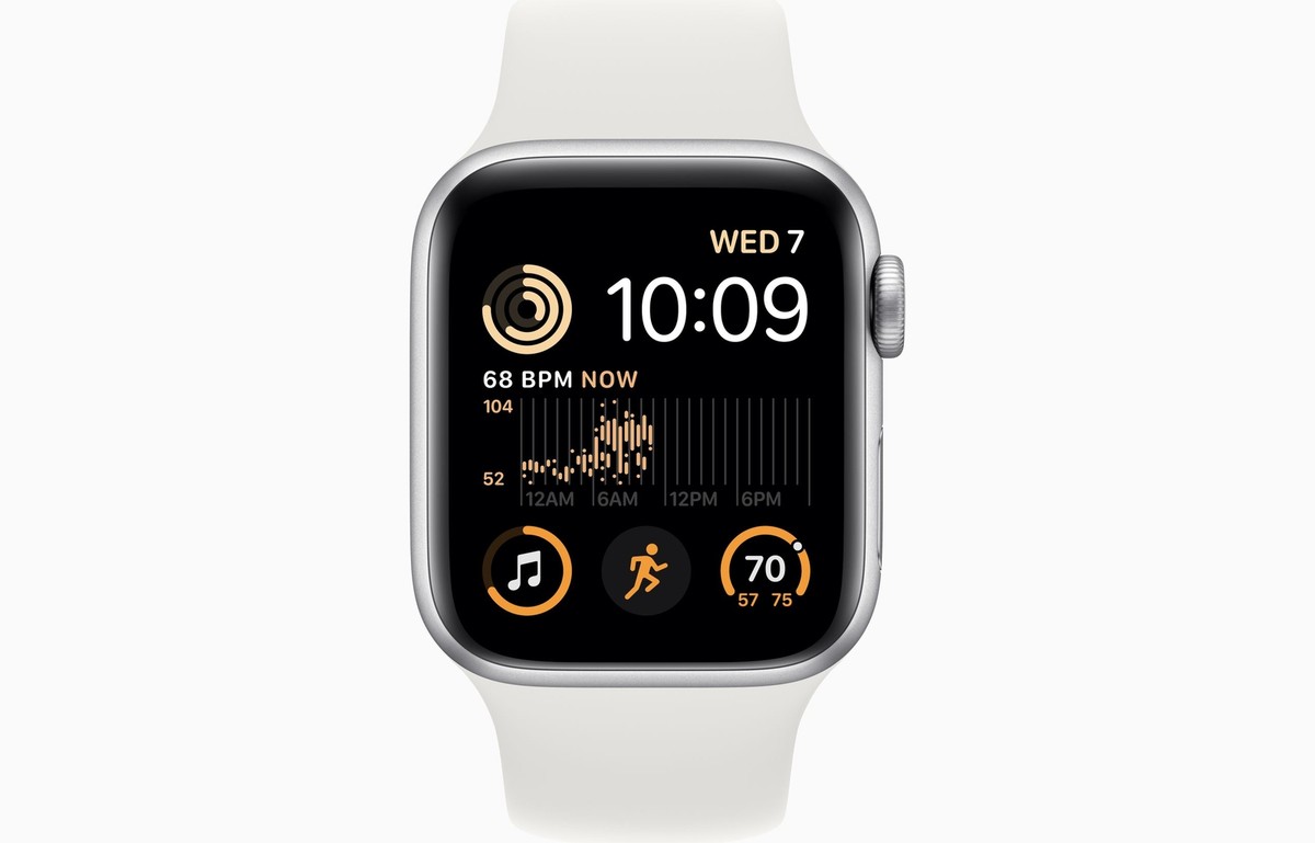 Apple Watch SE2 40mm (GPS + Cellular) Silver M/L White Sport Band 