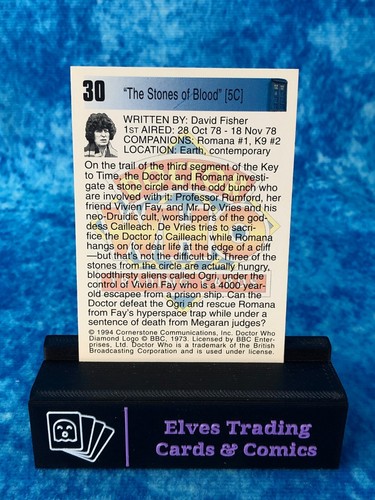 Doctor Who Series One 1 SINGLE Non-Sport Trading Card by Cornerstone 1994 - Picture 58 of 208