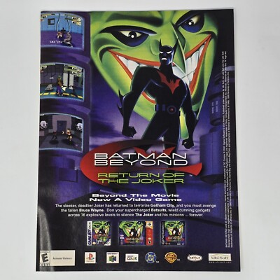 Batman Beyond Return of Joker PS1 N64 GameBoy Print Ad/Poster Official Promo Art